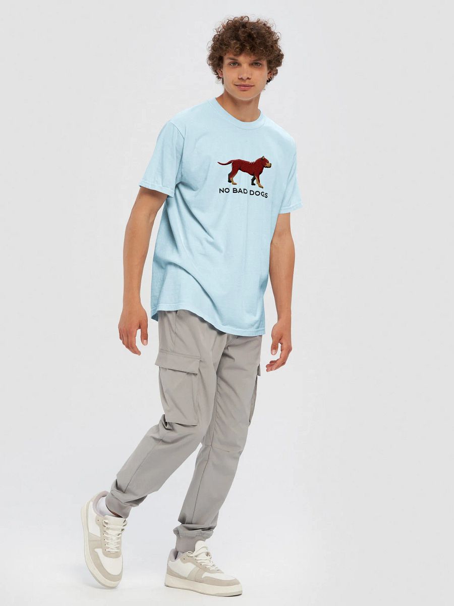 No Bad Dogs T-Shirt(Embroidered) of an American Bully(Red & Tan) product image (31)