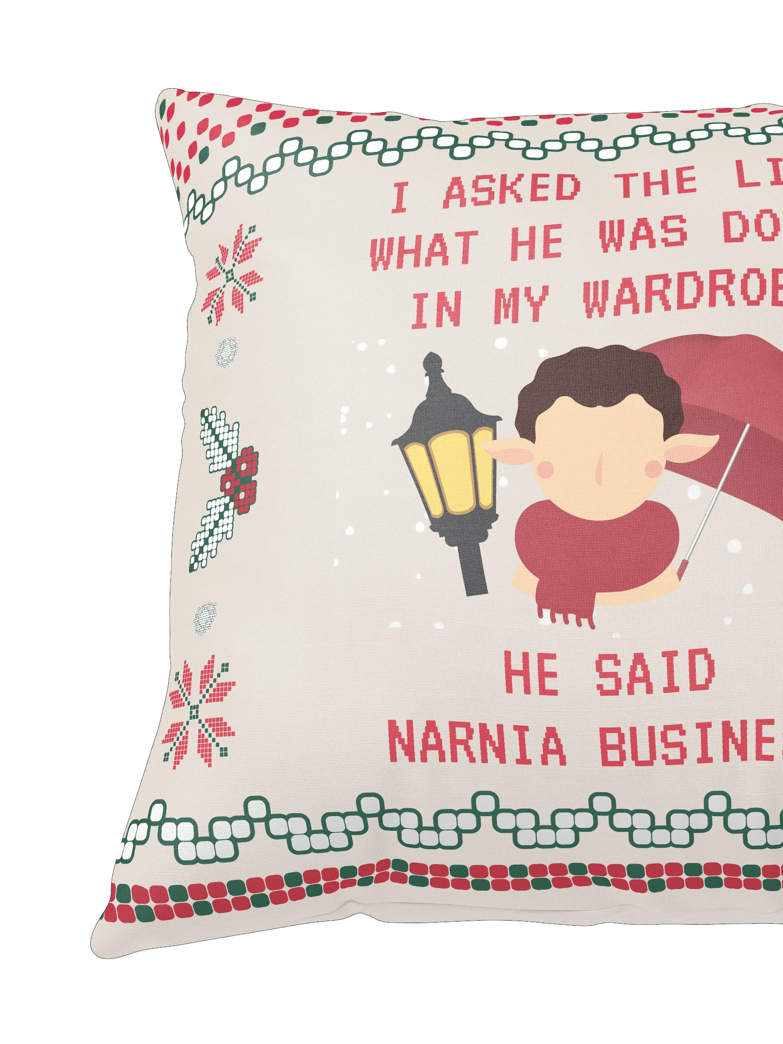 Narnia Pun Christmas Pillow product image (5)