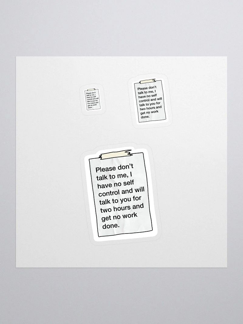 I NEED To Work Sticker