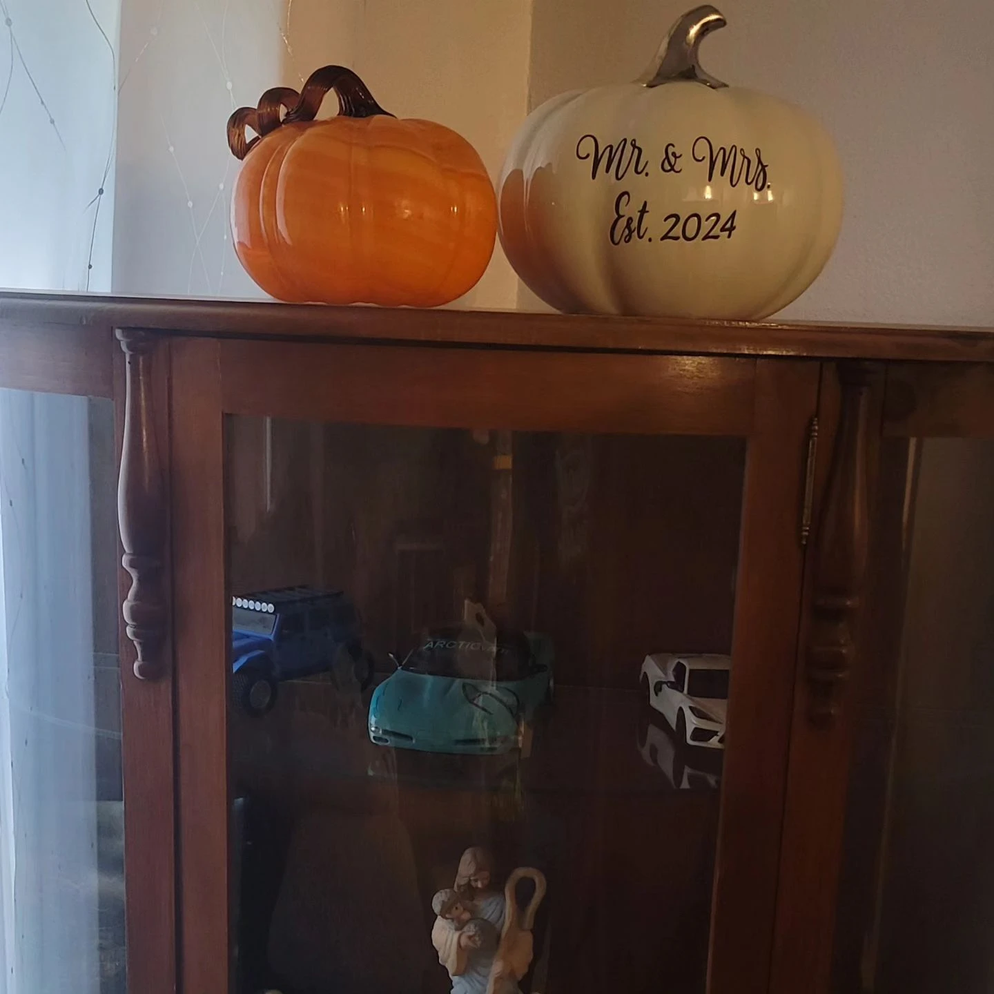 Our little collection of replica models of our actual vehicles chilling between Jesus and our pumpkins 🔥

30 days till it's o...