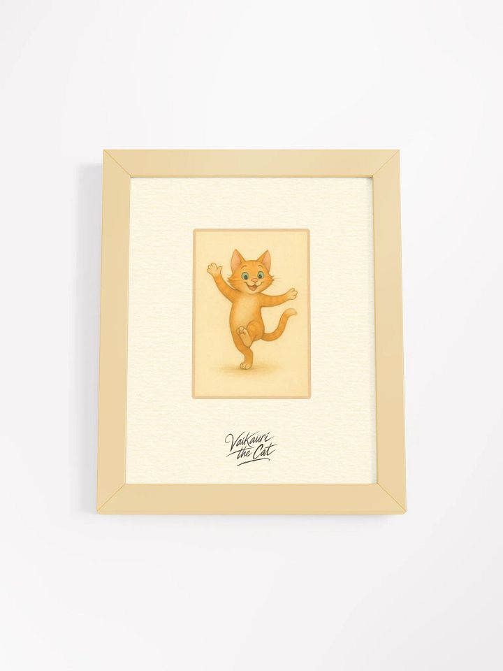 Whimsical Vaikauri Cat Framed Artprint product image (2)