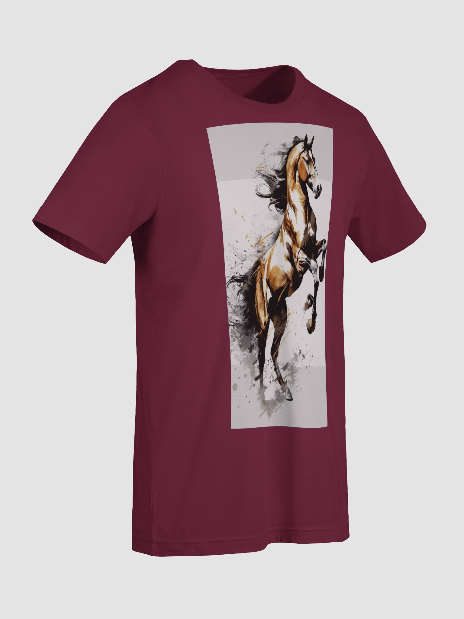 Dynamic Brushstroke Horse Art T-Shirt product image (5)