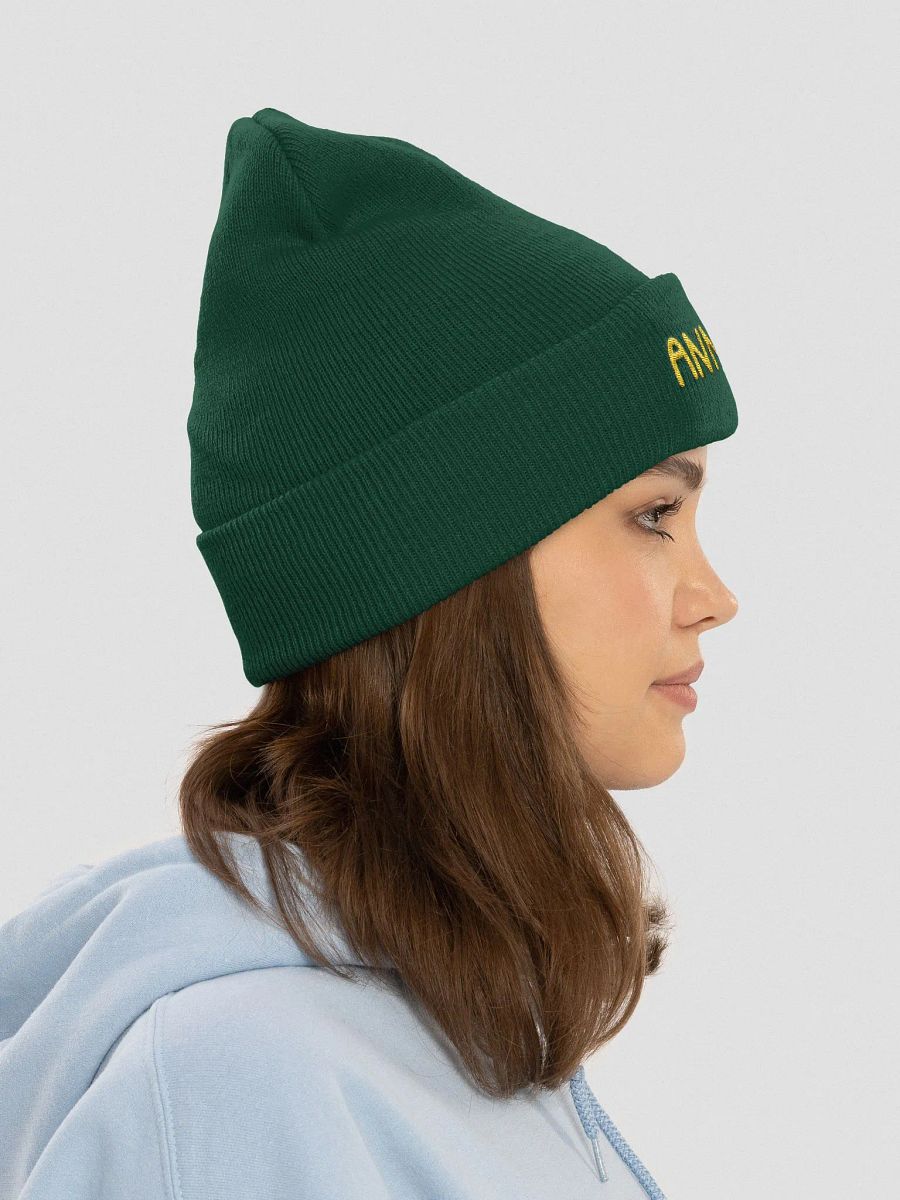 Annaomaly Cuffed Beanie, Yellow stitching product image (5)