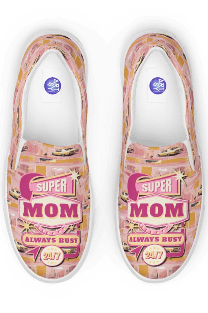 Super Mom All Over Print Slip on Shoes product image (2)
