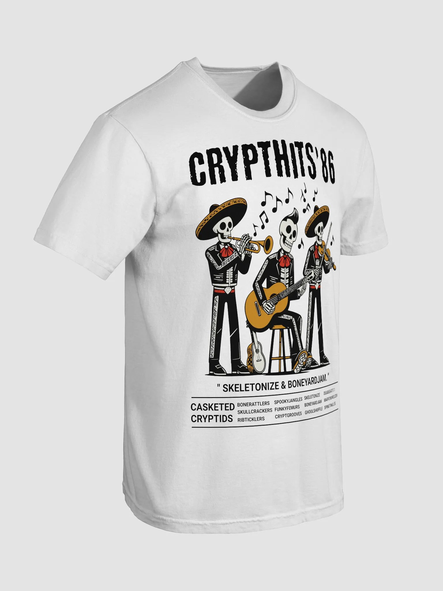 Mariachi Skeleton Trio T-Shirt product image (7)
