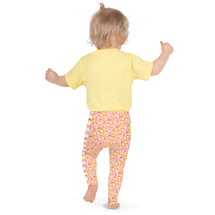 Spring 'Sweet lemons' Striped Sporty Leggings for Girls product image (2)