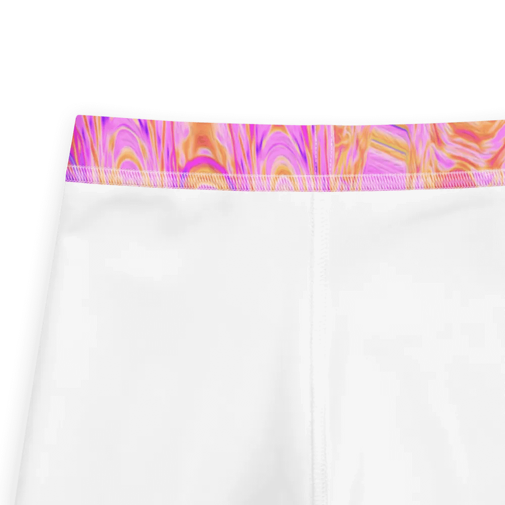 Cool Abstract Pink and Magenta Atomic Retro Zigzags Leggings for Kids product image (7)