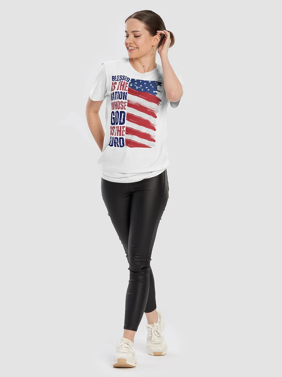 Psalm 33:12 American Flag T-Shirt product image (3)