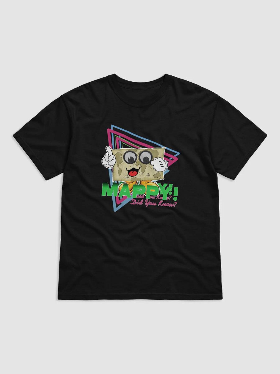 Mappy Did You Know Retro T Shirt Black product image (1)