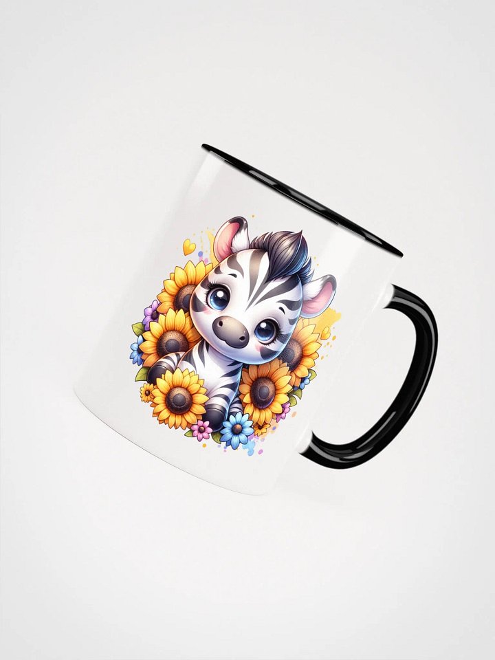 Zebra among flowers: 11 oz Mug product image (1)