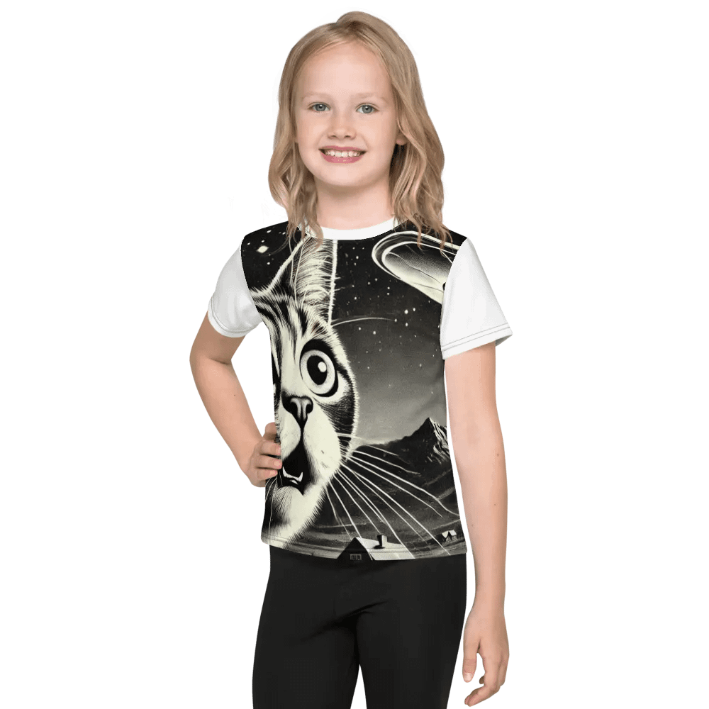 Galactic Cat Surprise Kids T-Shirt product image (1)