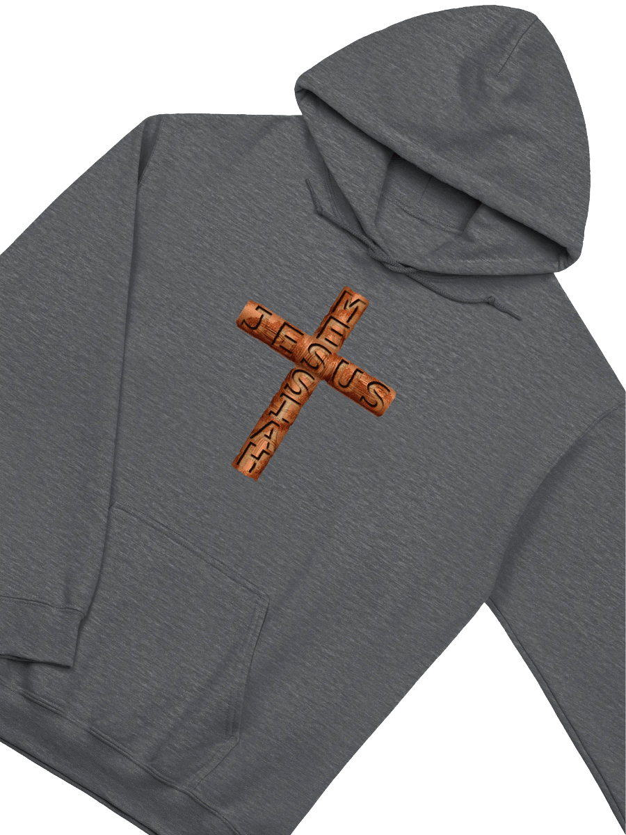 Jesus Messiah Engraved On A Rugged Cross Hoodie product image (3)