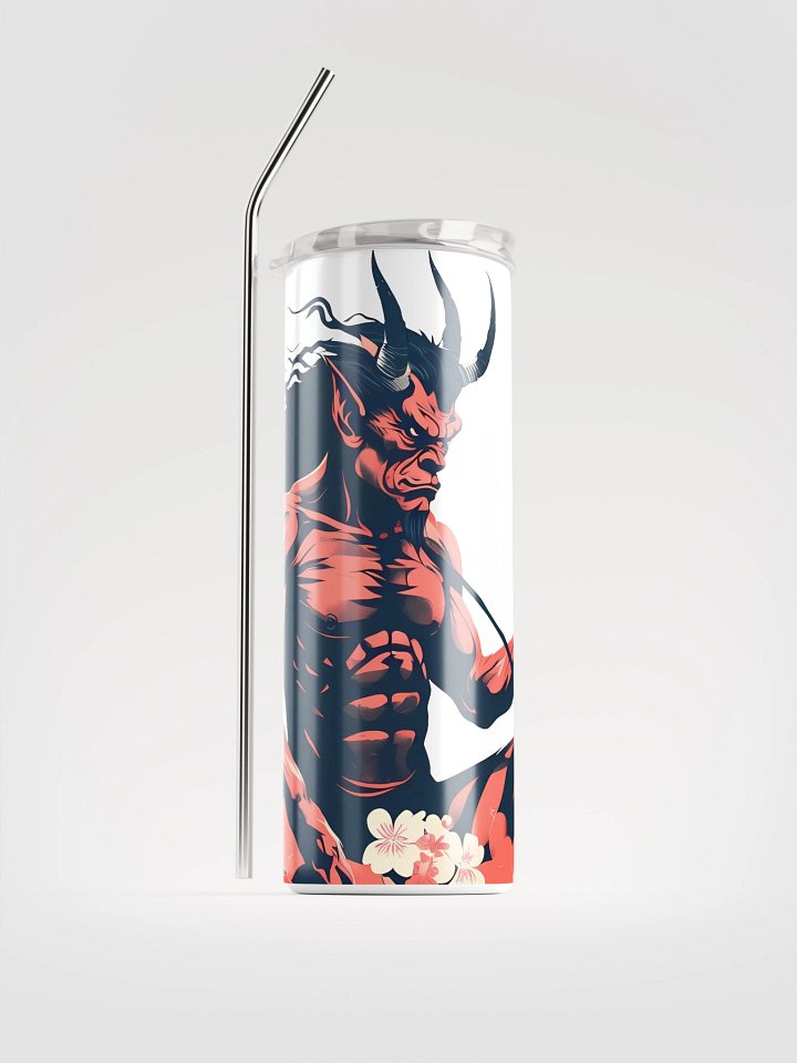 Fiery Oni Demon Art - Bold Japanese Folklore Design Stainless Steel Tumbler product image (1)
