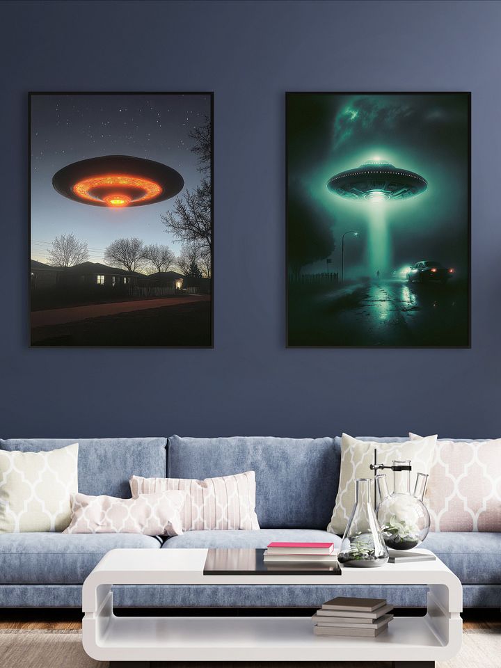 The Truth is Out There / The X-Files photo of UFO — sci-fi poster, movie art, I want to believe poster, space print, aliens wall decor product image (2)