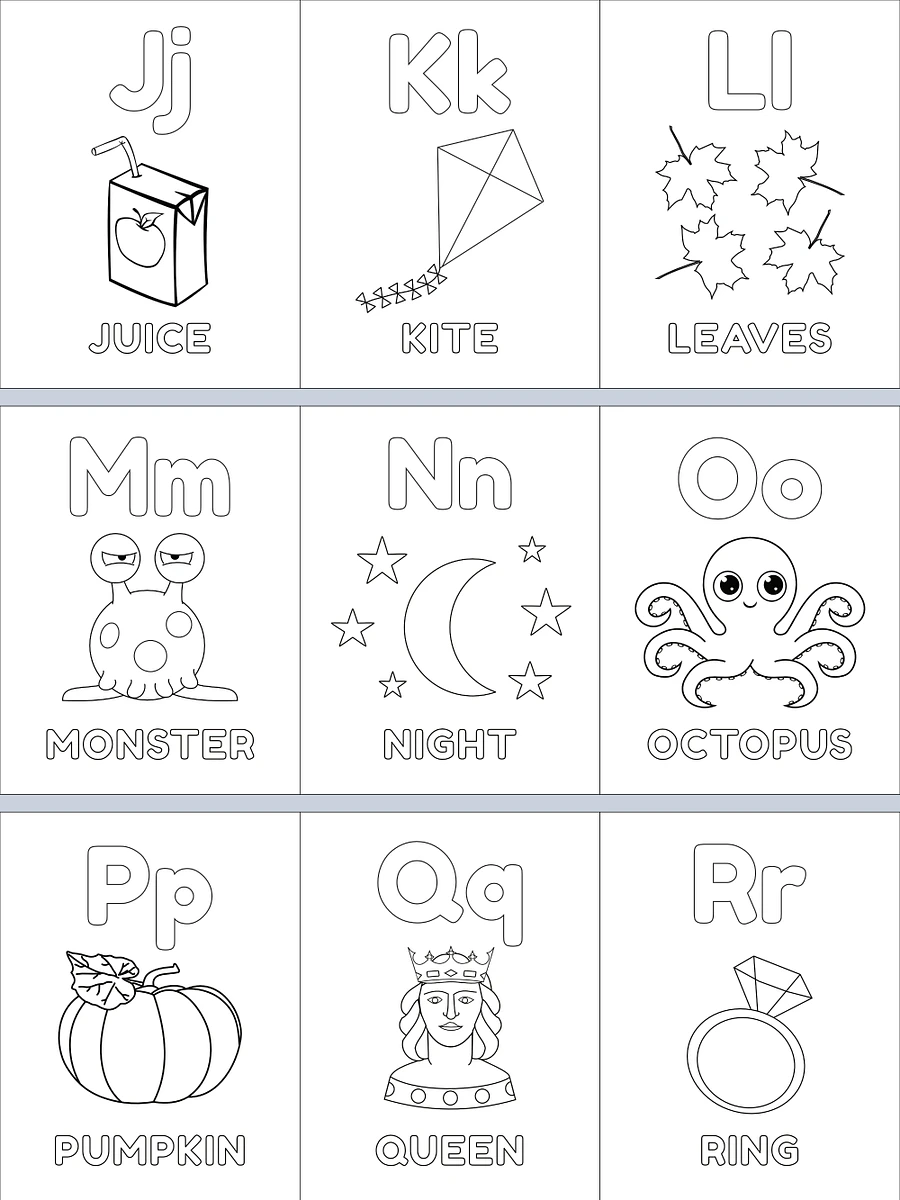 Printable ABC Coloring Pages For Kids product image (3)