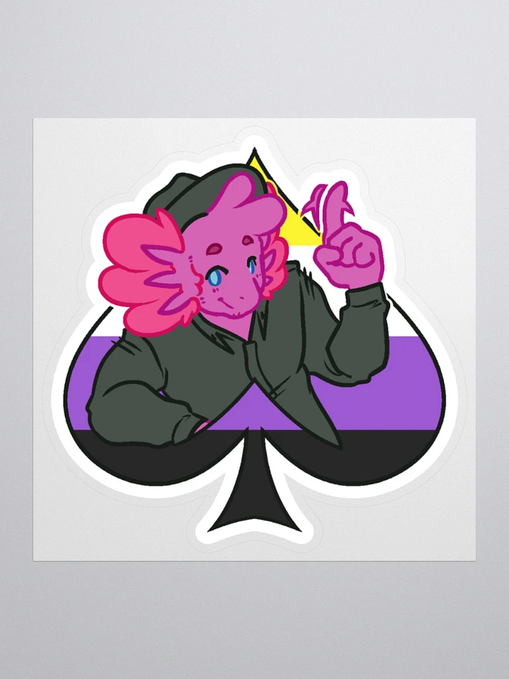 Enby in Spades | Kiss-Cut Sticker product image (1)