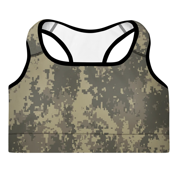 Stealthy Camo All-Over Sports Bra product image (1)