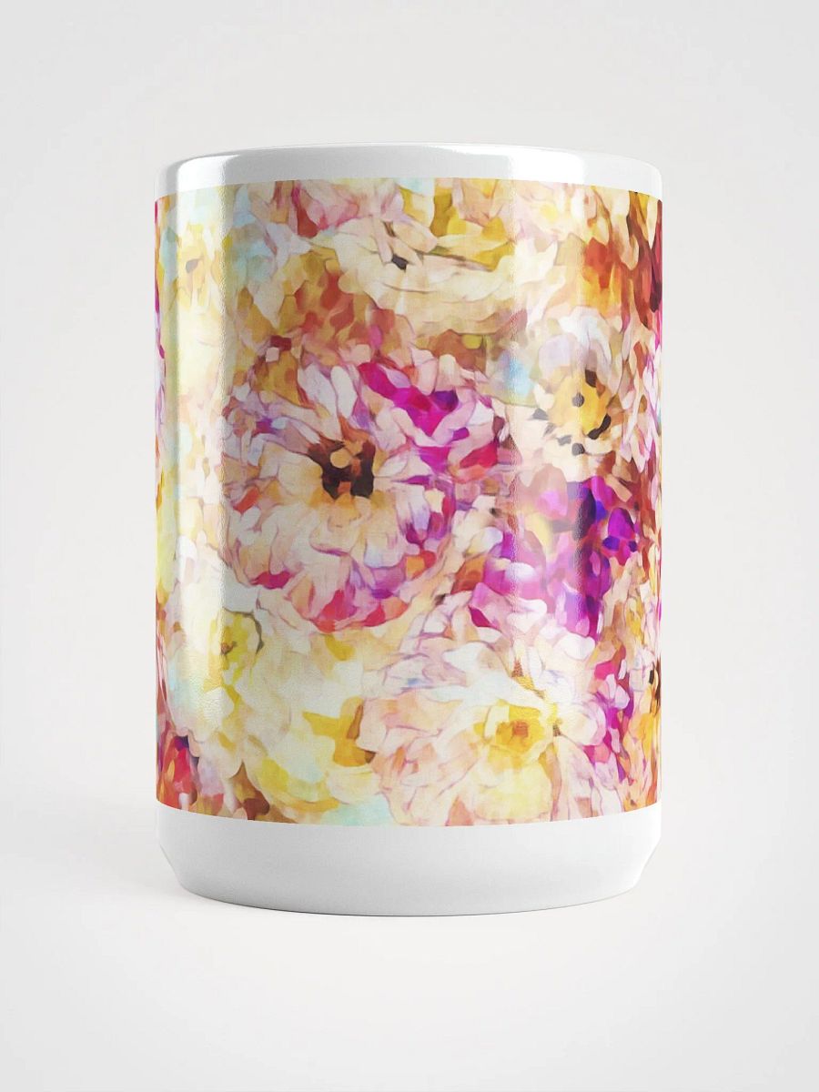 Abstract Graphic | White Coffee Mug | Petite Roses Floral product image (2)