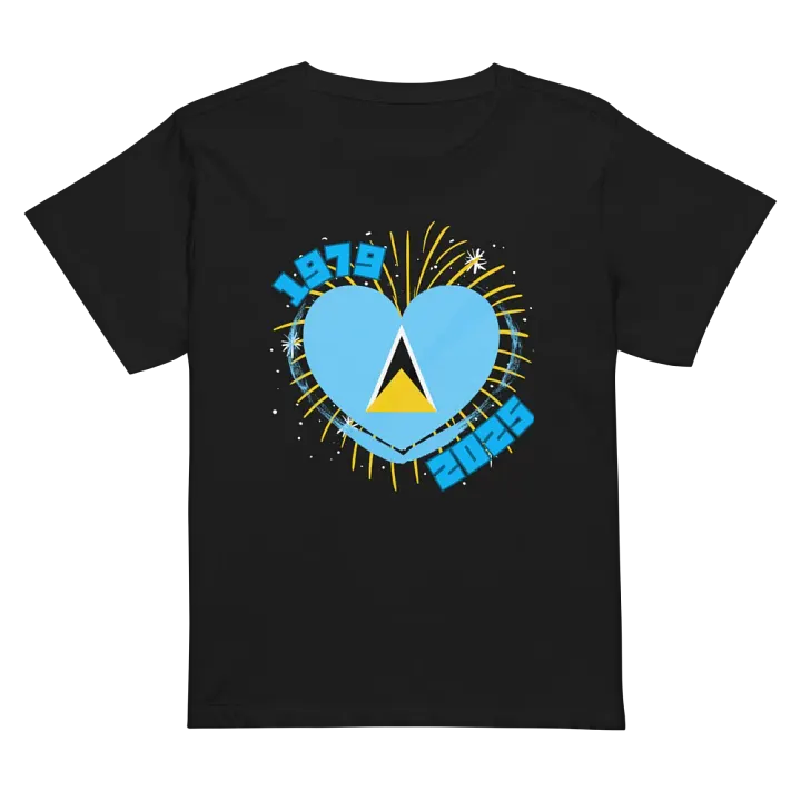 St. Lucia Heart Flag Women's Tee product image (3)