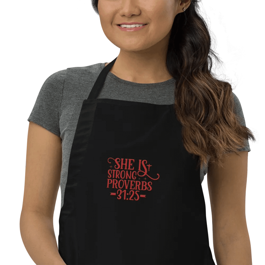 Proverbs 31:25 Embroidered Apron product image (10)
