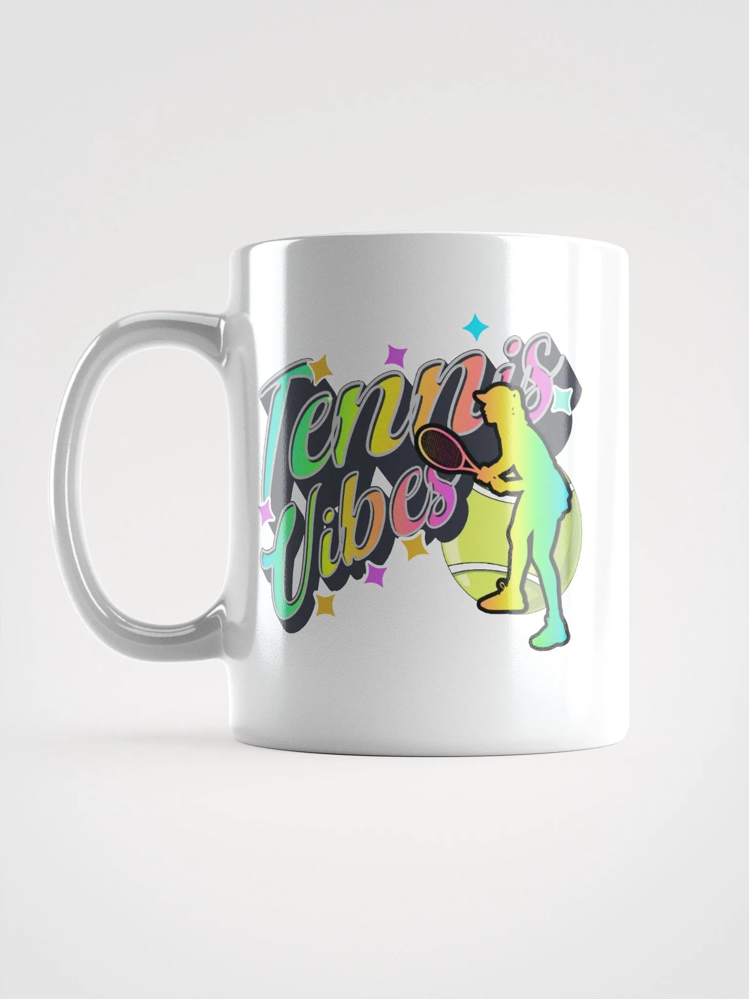 Tennis Vibes Female Neon Colorful Mug product image (1)