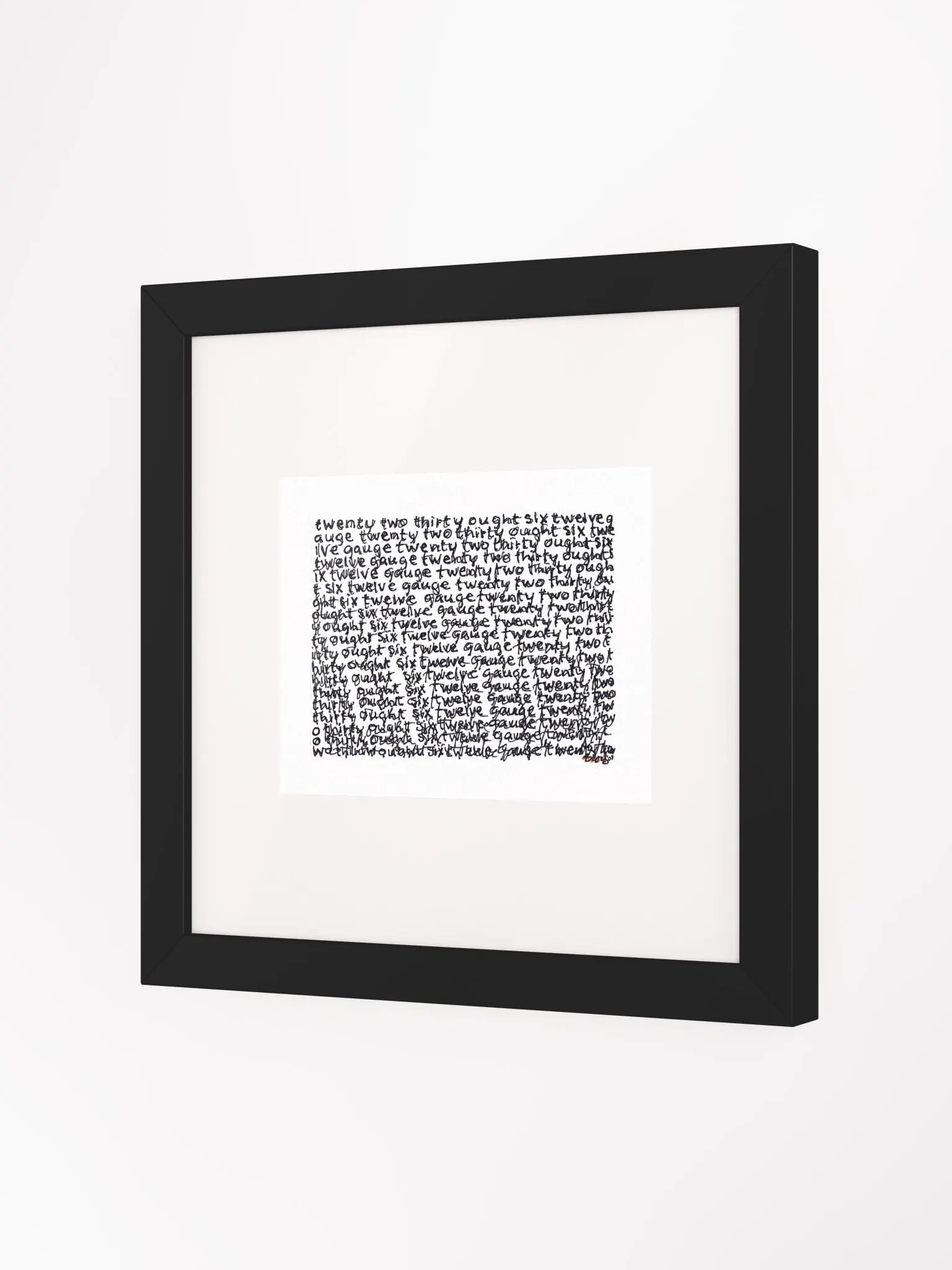 twenty two thirty ought six twelve gauge Panel Card Print Framed product image (2)