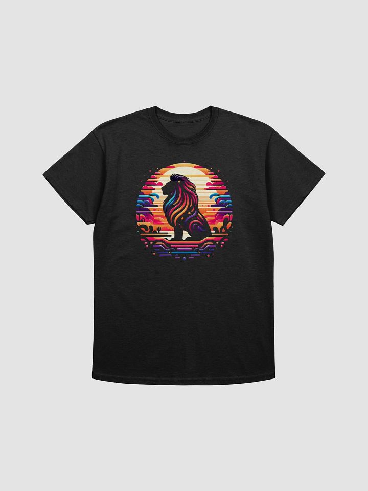 Sunset Lion Retro T-Shirt product image (2)