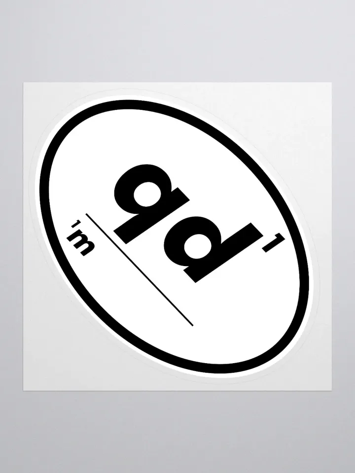 Omnibio Lab Qualitative Data Matters QD1/1M Simple Oval Kiss Cut Stickers product image (2)