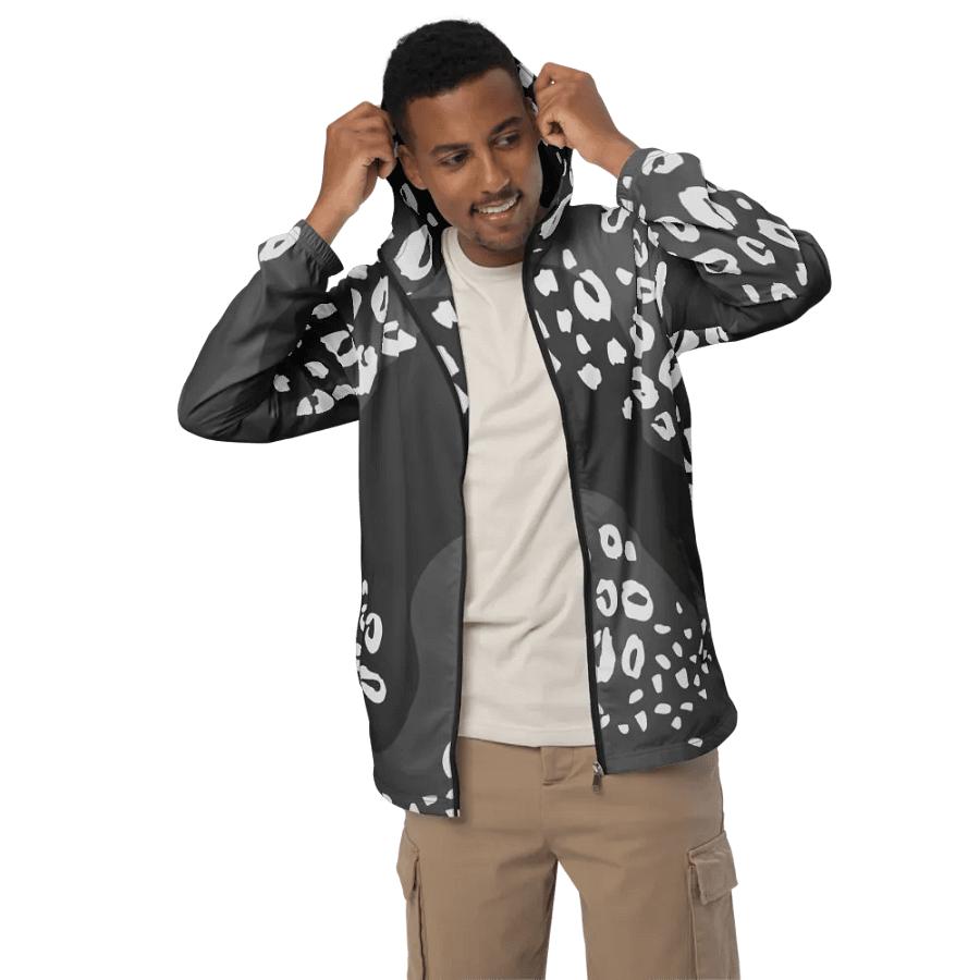 Grey Dynamic Leopard Adventure Windbreaker product image (11)
