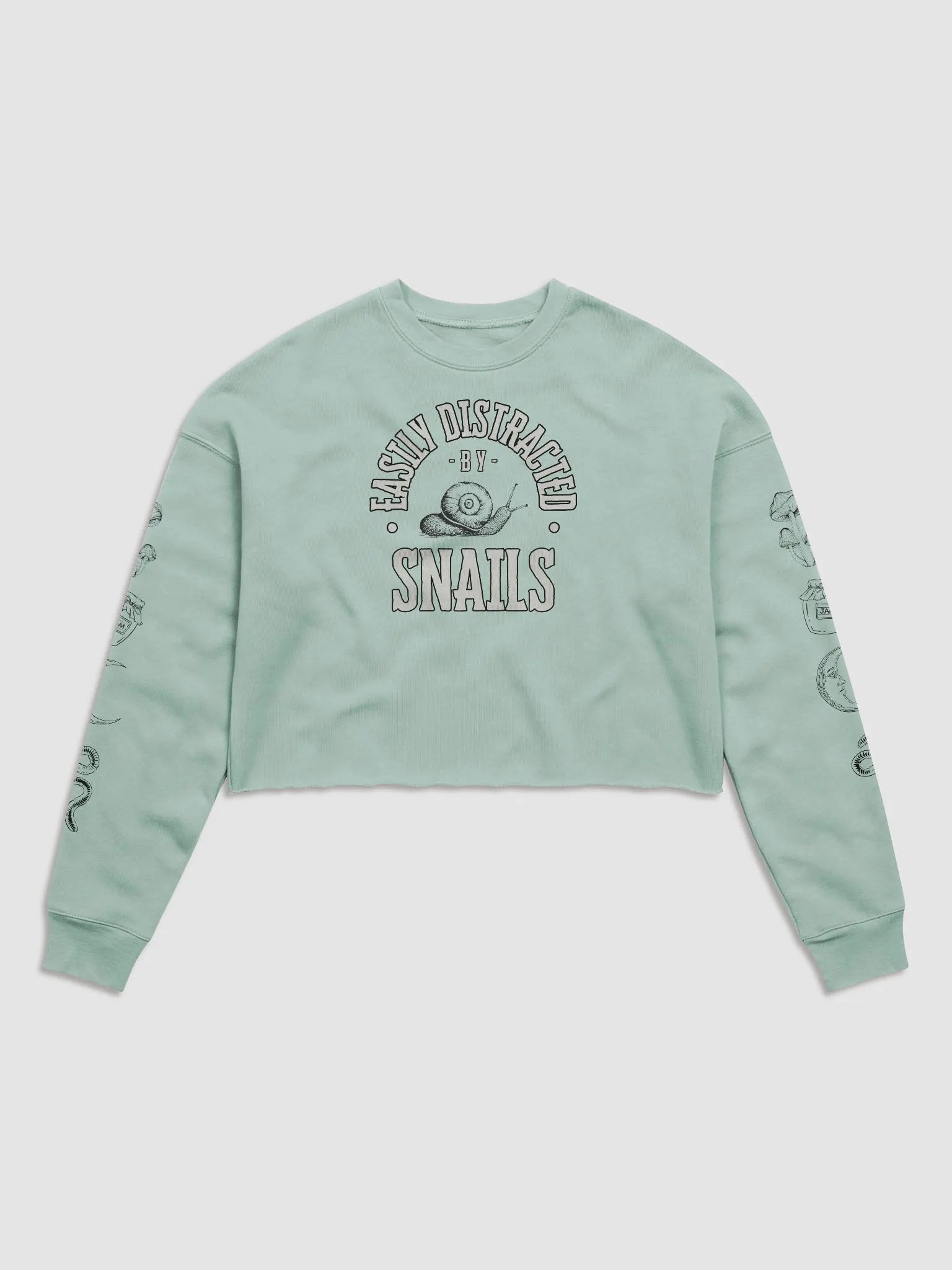 Easily Distracted by Snails - Fleece Cropped Sweatshirt product image (1)
