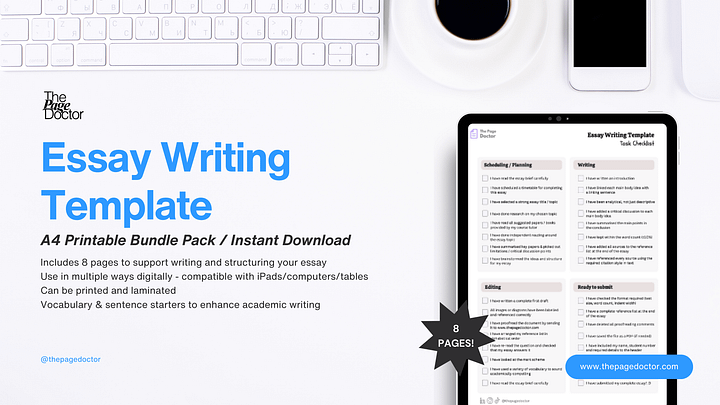 Essay Writing Plan & Template For a 1st Class Essay product image (2)