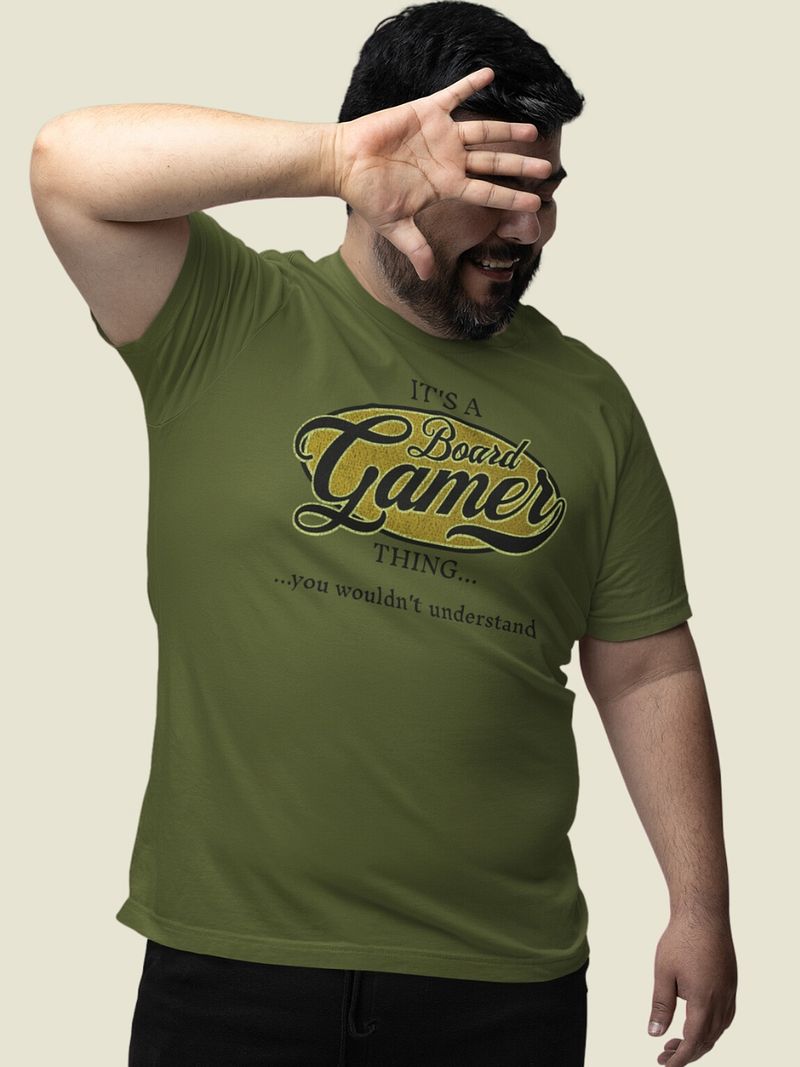 It's a Board Gamer Thing Retro Shirt - Olive