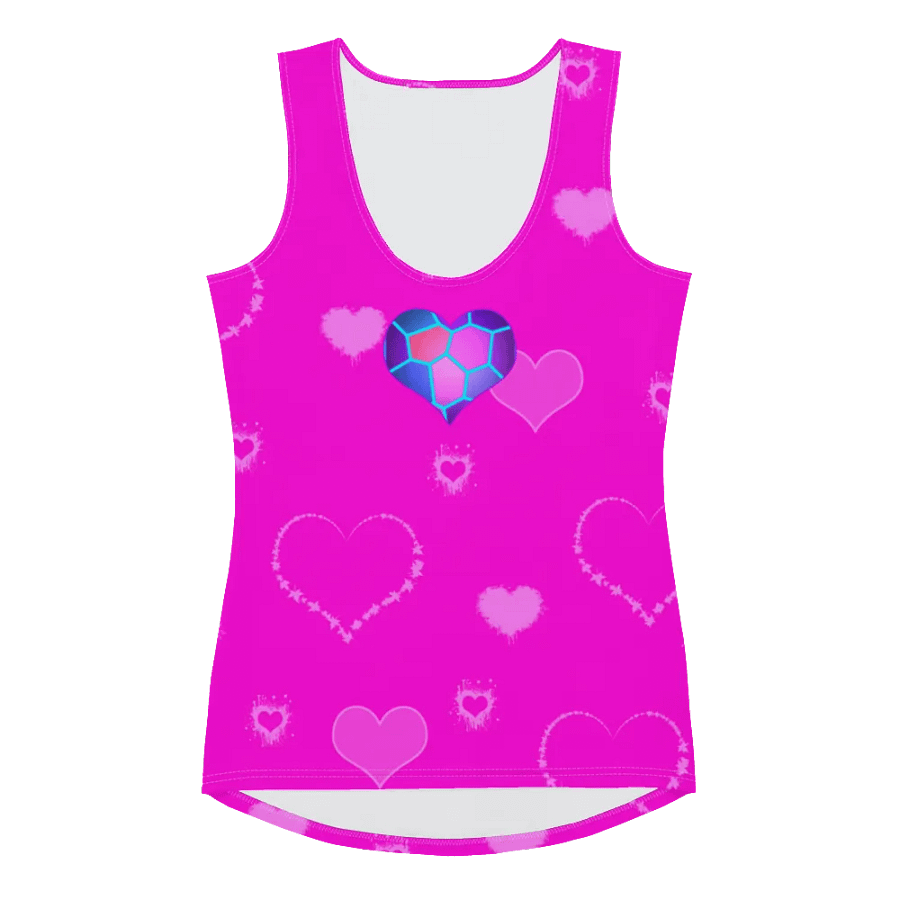 DiesmaHeart Hot Pink Hearts Tank Top product image (3)