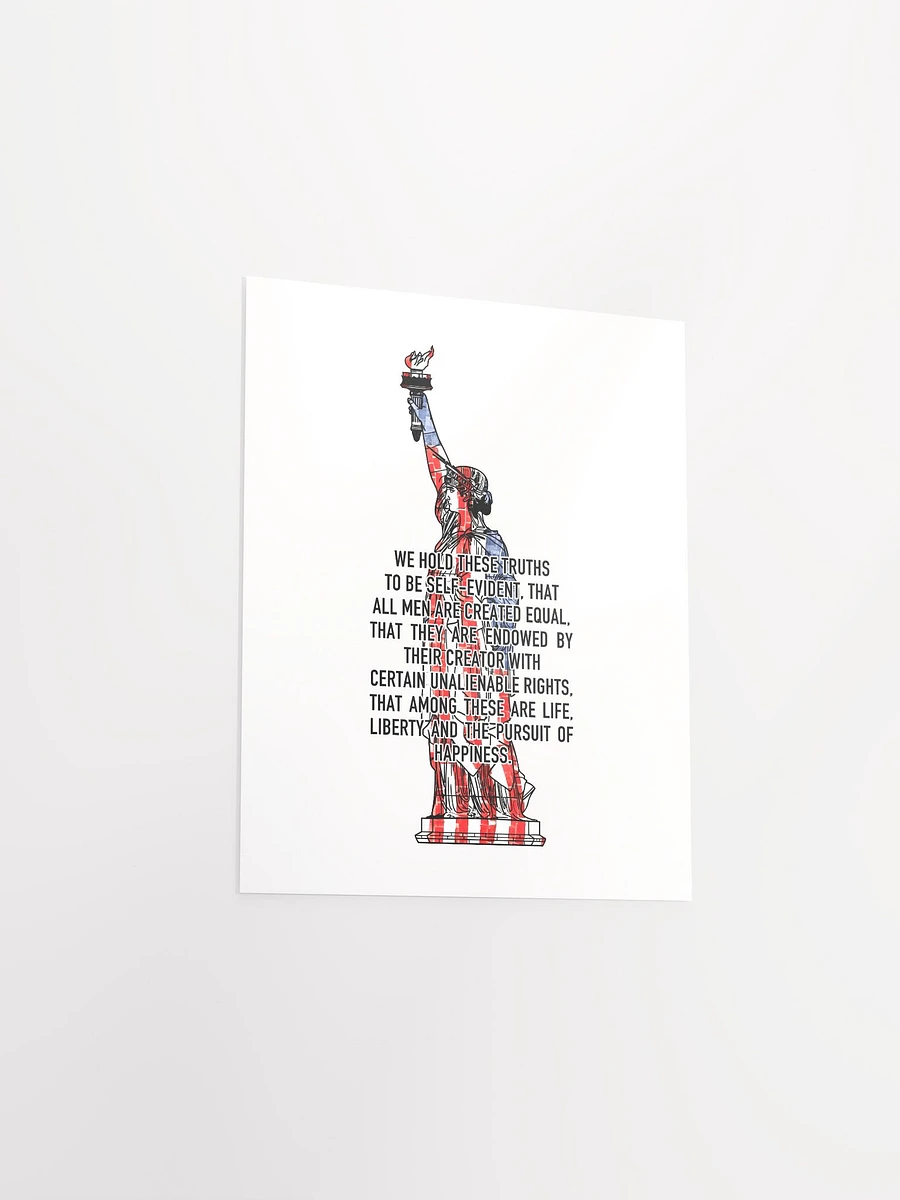Lady Liberty + Declaration Of Independence - Red + White + Blue - Print product image (11)