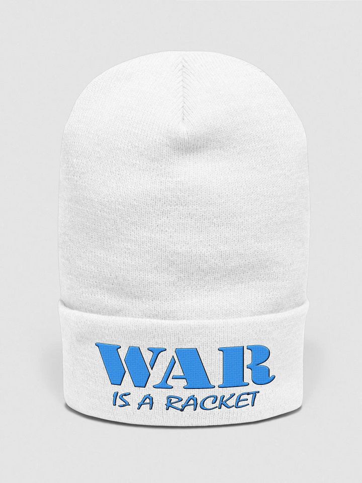 War Is A Racket - Blue - Yupoong Cuffed Beanie product image (1)