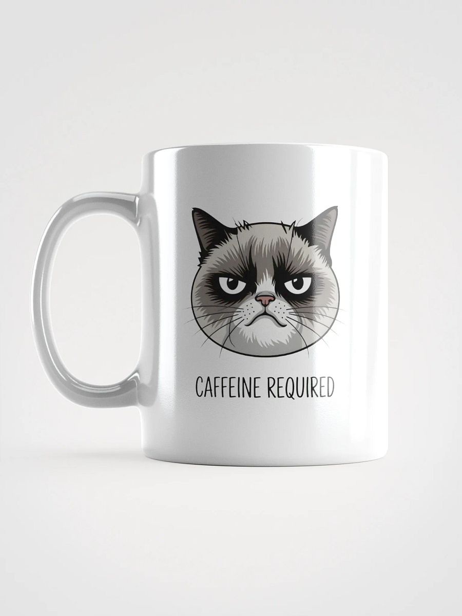 Caffeine Required Grumpy Cat Mug | Funny Cat Gift Mug product image (6)