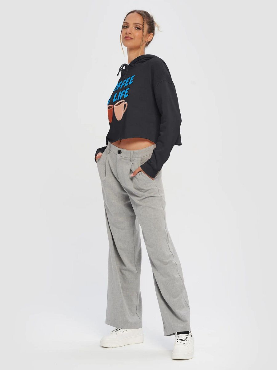 Coffee is Life Crop Top Hoodie product image (25)