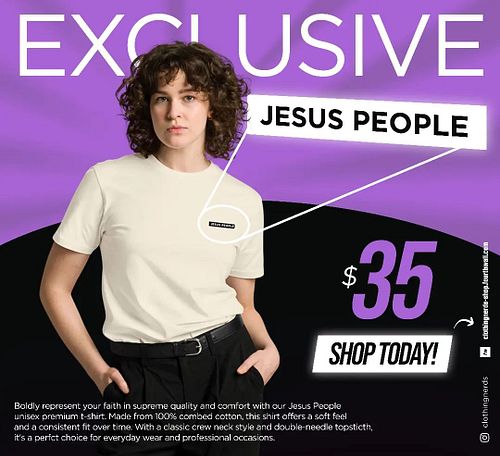 EXCLUSIVEEEE 🎉😍✨
Find this new dazzling ultra comfy Jesus People design in our collection.

Available now *ONLY* on our websi...