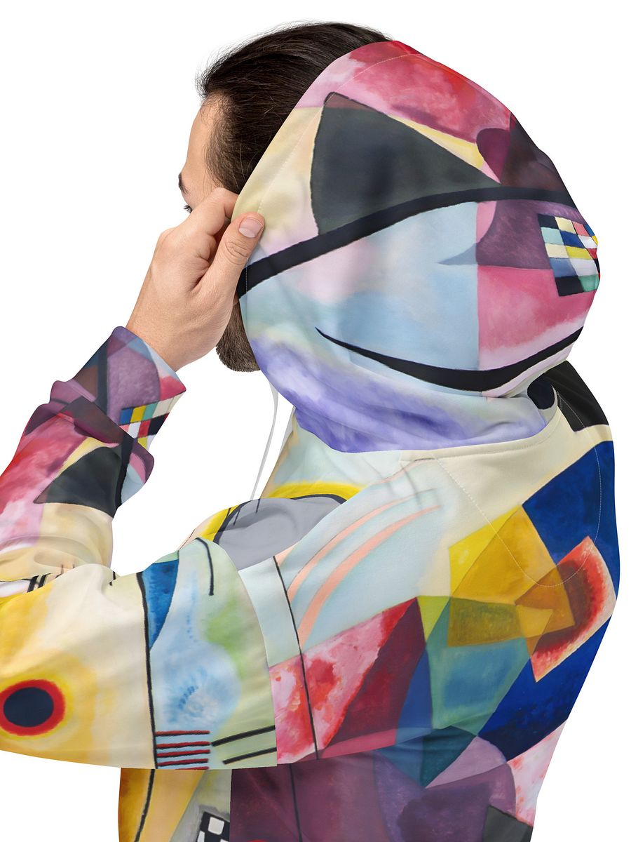 Yellow-Red-Blue Abstract All-Over Print Recycled Unisex Hoodie product image (11)