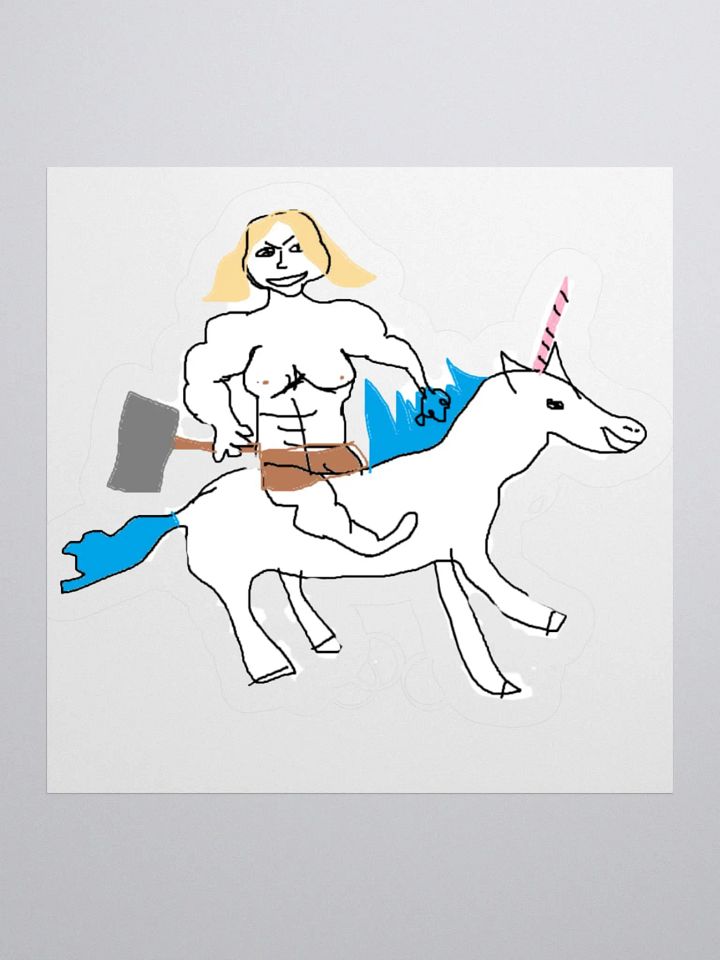 Thor Riding Unicorn Sticker product image (2)