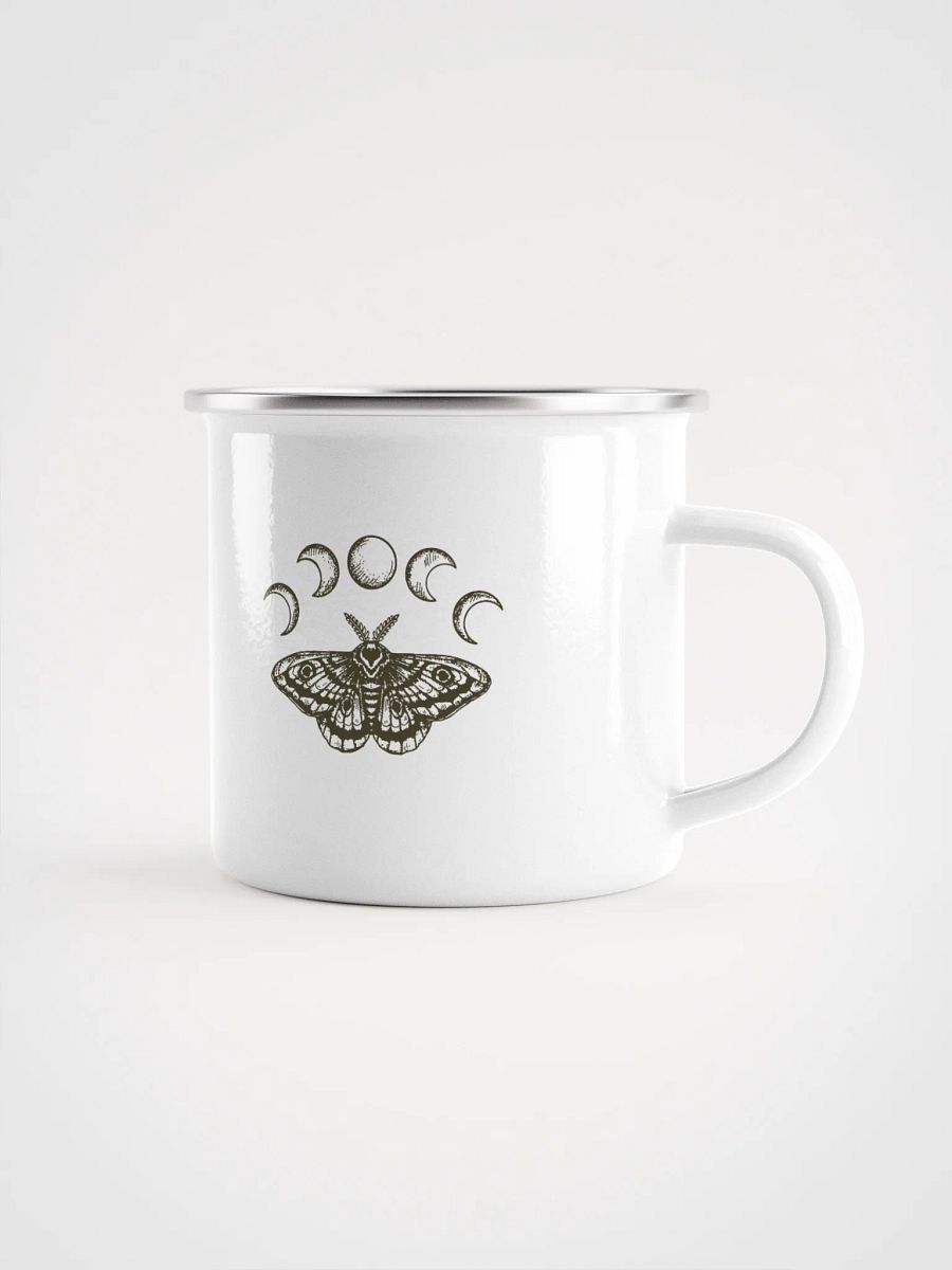 “Moth Rituals” – Enamel Camp Mug product image (1)