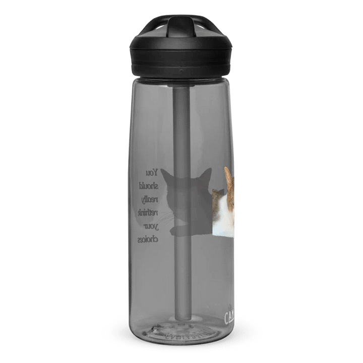 Reconsider Cat Message Water Bottle product image (2)