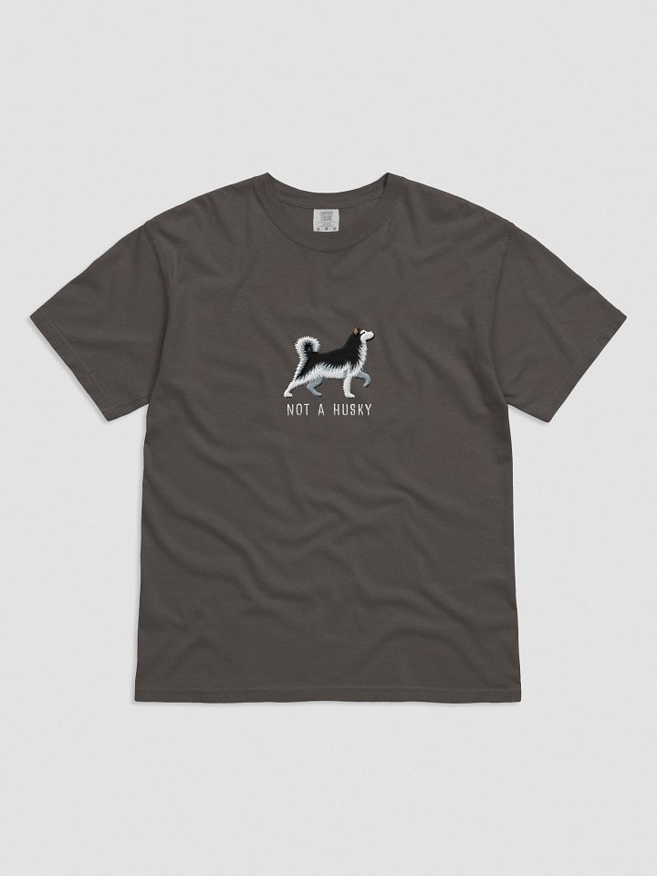 Not a Husky T-Shirt(Embroidered) of an Alaskan Malamute(Black & White) product image (4)