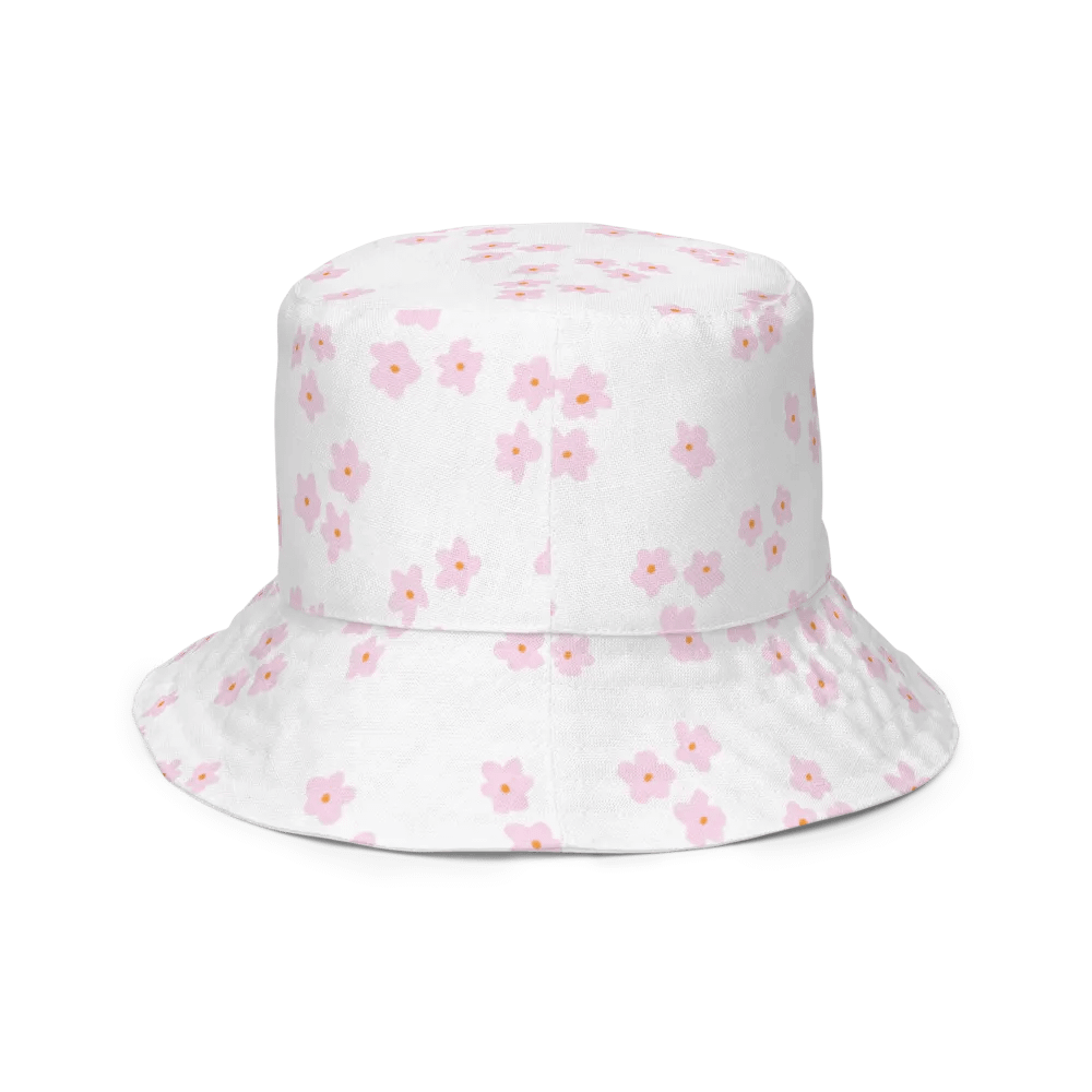 PINK DAISY COTTAGE PATTERN BUCKET HAT REVERSIBLE - Diesen Hut hat niemand ausser Dir ! product image (8)