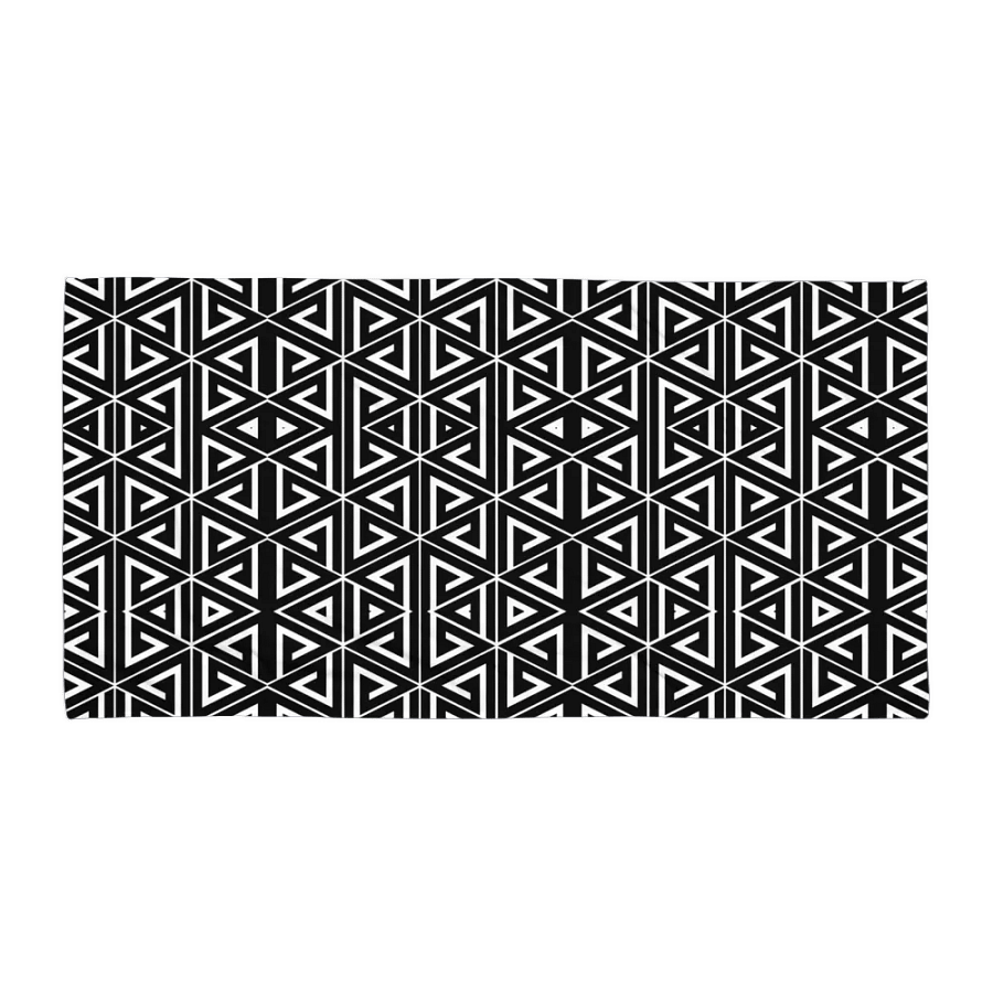 Black and white triangular elegance Sublimated Towel product image (1)