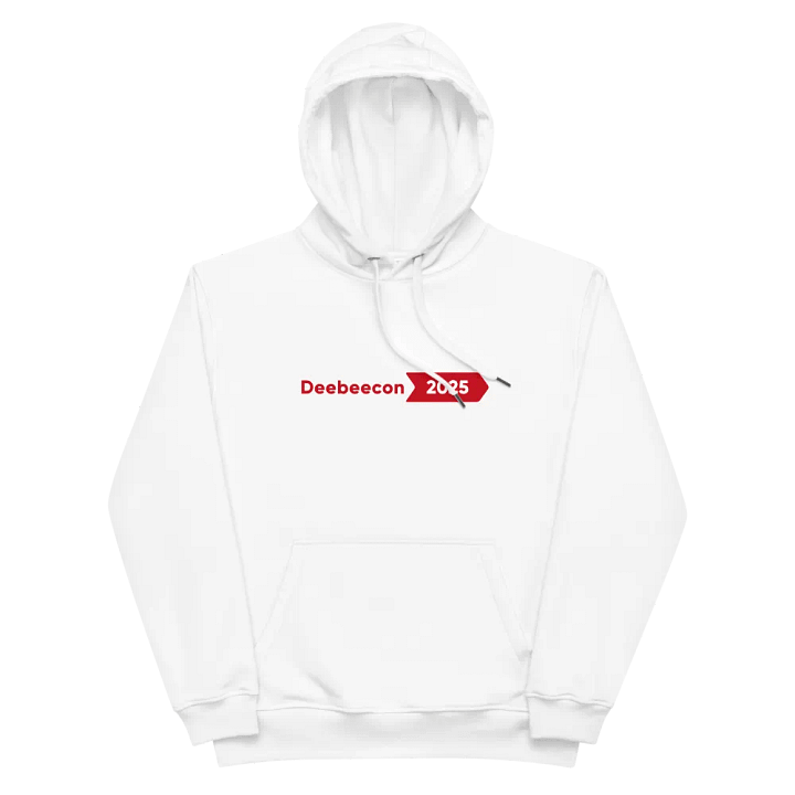 Official ECO Friendly DeeBeeCon 2025 Hoodie (WHITE) product image (1)