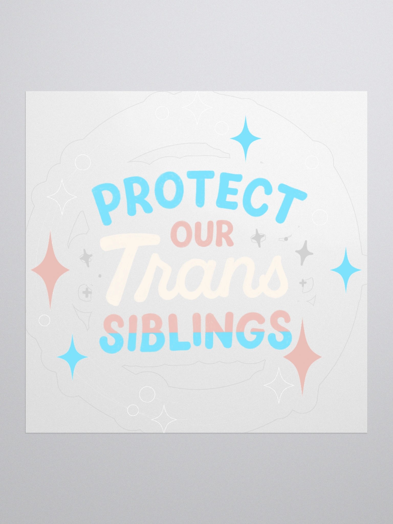 Protect Our Trans Siblings - Kiss Cut Stickers product image (2)