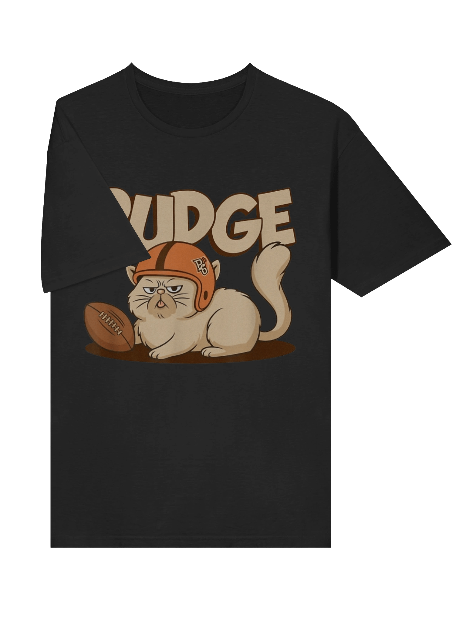 PUDGE Grumpy Cat Football Helmet T-Shirt product image (48)