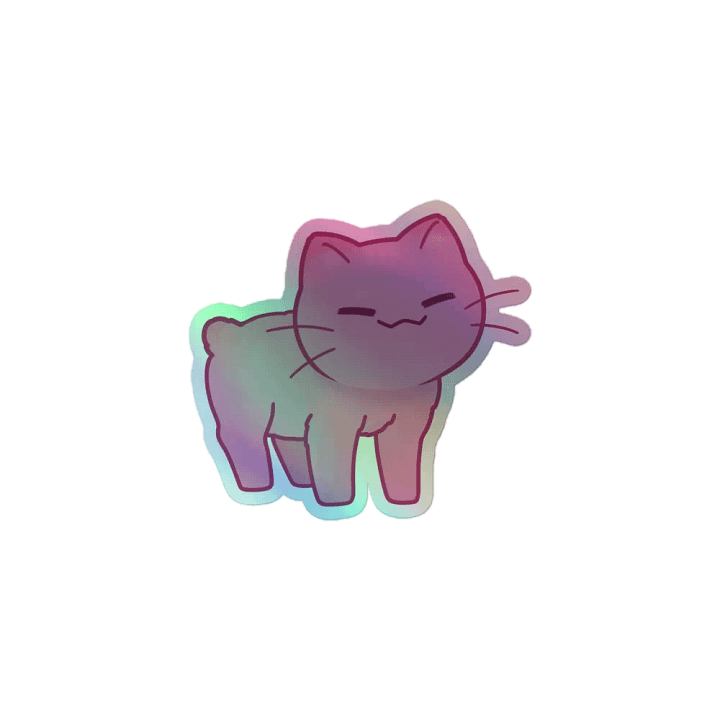 Silly pink cat sticker product image (1)