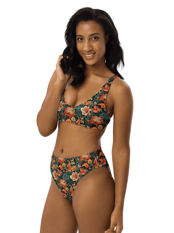 Sunset Flowers | Recycled High Waisted Bikini product image (1)